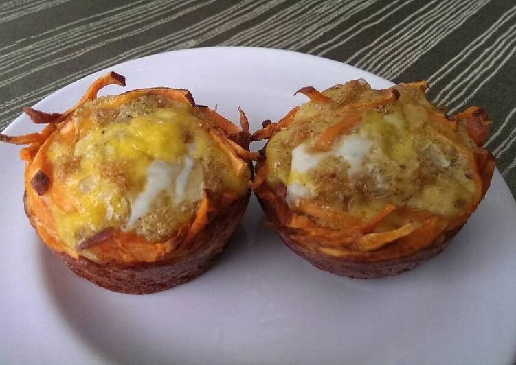 Recipe of Quick Sweet Potato and Egg Cups
