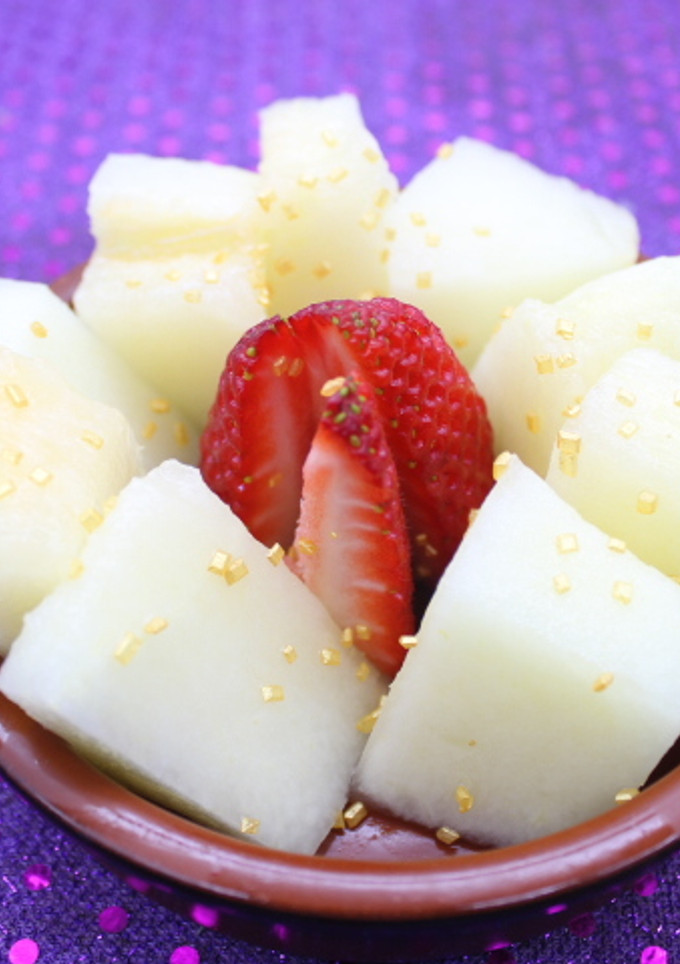 Una foto de Melón con fresón y oro