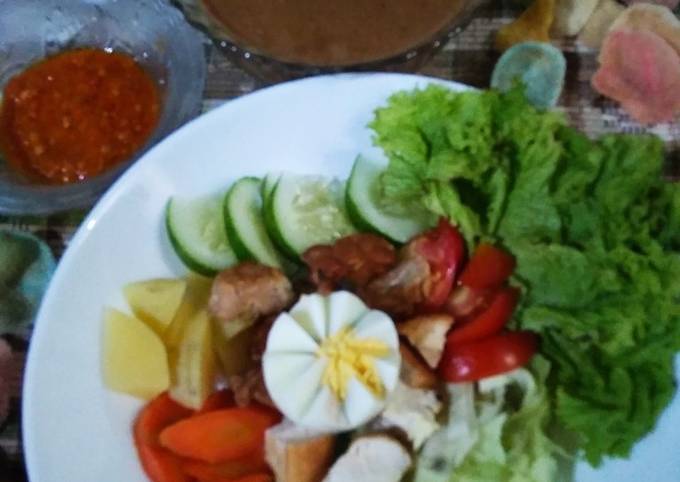 Resep Gado gado siram khas Malang, Enak Banget