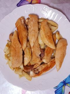 Una foto de Solomillo de pollo al whisky