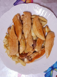 Una foto de Solomillo de pollo al whisky