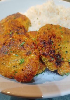 A picture of Quick and Easy Chickpea Fritters (Like Grandma’s, but with Canned Chickpeas).