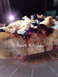 Foto resep Bread toast pudding with banana
