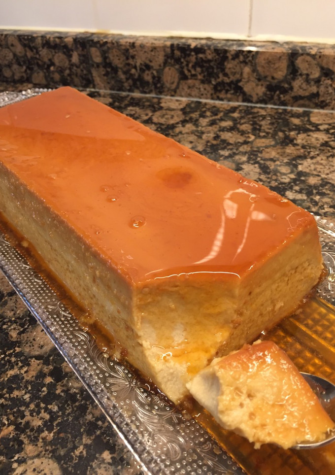 Una foto de Flan de turrón de Jijona