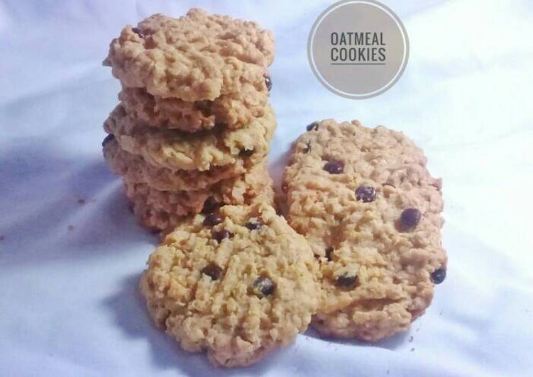Cara Gampang Membuat Oatmeal Cookies (enak, renyah, healthy😄) yang Menggugah Selera