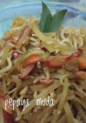 Foto resep Tumis pepaya muda teri medan