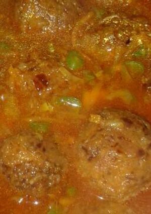 A picture of Veg Manchurian of wheat flour.