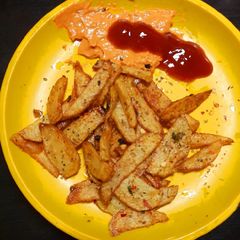 Peri peri fries A picture of Peri peri fries.