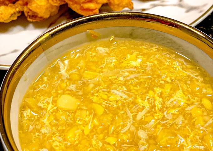 Sweet corn crab soup/ sup jagung kepiting manis