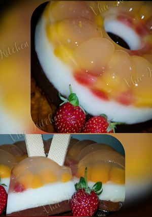 Foto resep Pudding Tango Mango mix strawberry