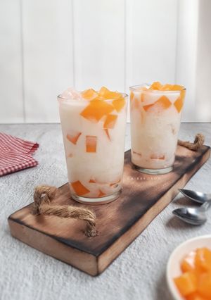 Foto resep Es Yakult Jelly Mangga