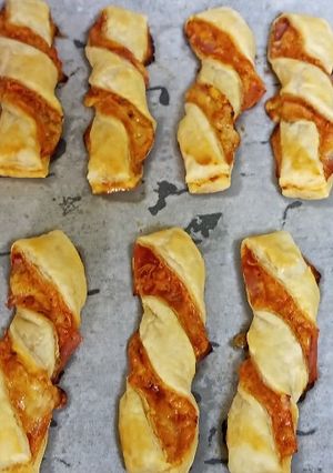 Pizzás csavar recept fotója