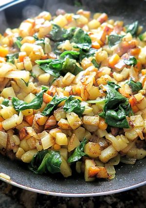 Foto principal de Patatas con Verduras al Curry (Con Salsa Opcional)