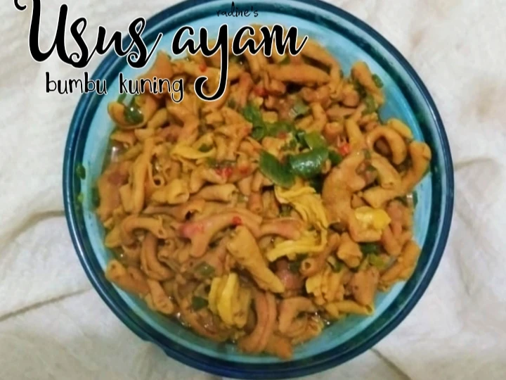 Langkah Mudah untuk Membuat Resep Usus ayam bumbu kuning yang Lezat Sekali Anti Ribet, Menggugah Selera