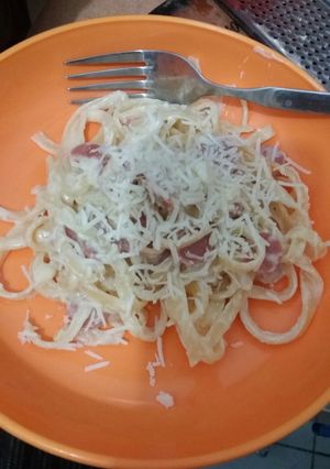 Foto resep Cheesy cream fettucine