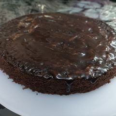 A picture of Eggless chocolate cake without oven.