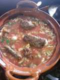 Bistec relleno, en caldillo y con verduras a la Mario, s