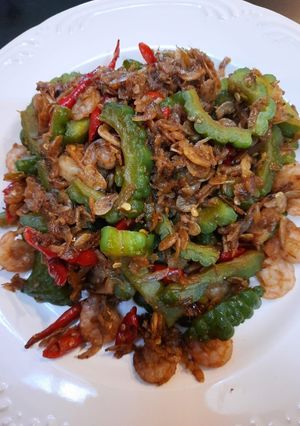 Foto resep Tumis pare rebon