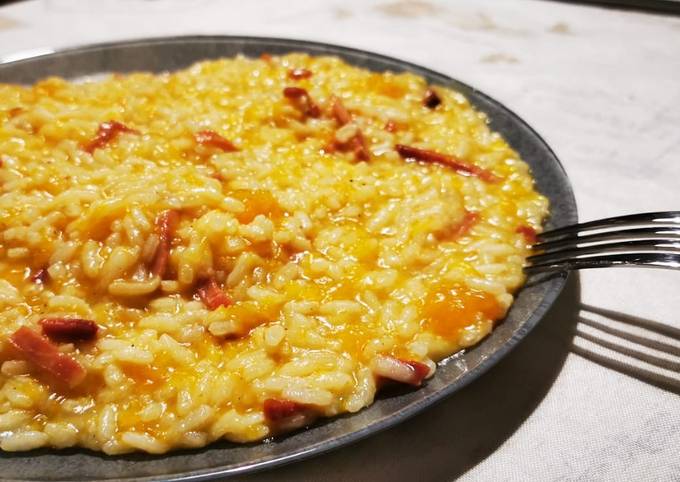 Come a Fai Veloce Risotto alla zucca e speck