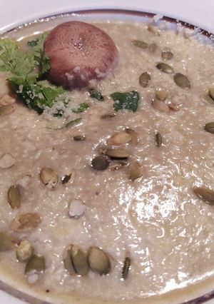 Una foto de Crema de shiitakes