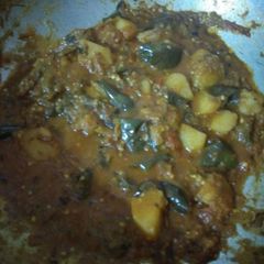 Baingan aloo A picture of Baingan aloo.