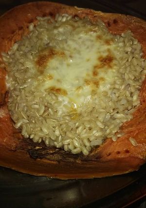 Una foto de Zapallo relleno de yamaní y queso portsalut