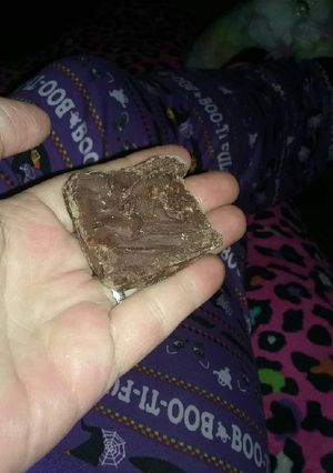 A picture of Moms fool proof fudge (microwave style).