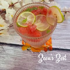 A picture of Watermelon Lemonade Mocktail.