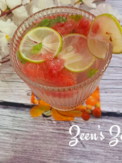 A picture of Watermelon Lemonade Mocktail.
