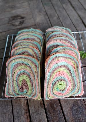 Foto resep ROTi TAWAR SUSU RAINBOW