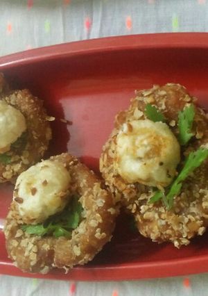 A picture of Potato oats basket with paneer balls.