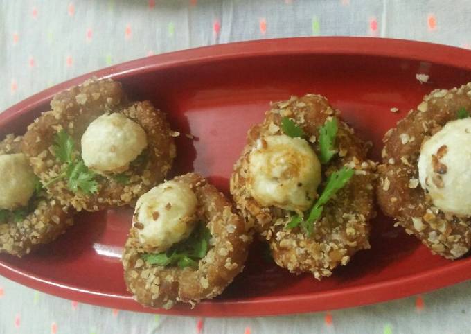 Potato oats basket with paneer balls