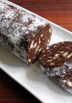 A picture of Chocolate Salami (No Egg).
