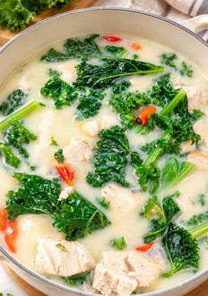 Foto resep Curly kale mix tahu kuah susu