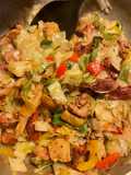Protein packed fried cabbage