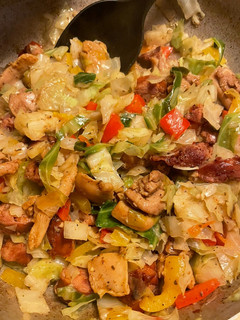 A picture of Protein packed fried cabbage.