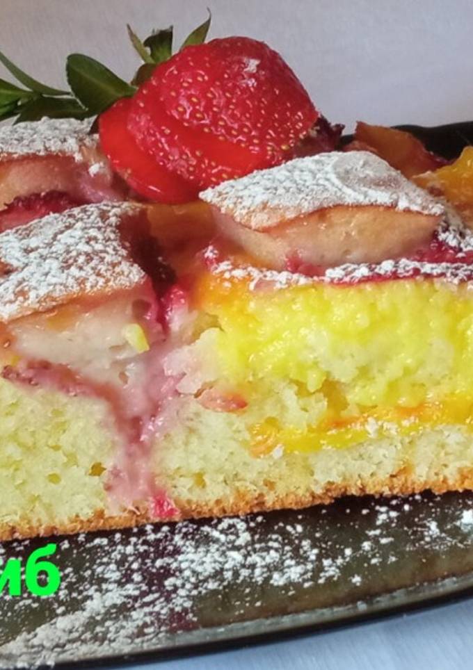 Пиріг з полуницею.🍓