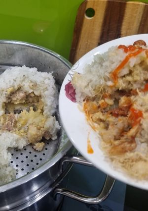 Hình của món Xôi Khúc/ Xôi Cúc.