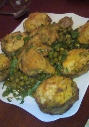 صورة لوصفة طاجين جلبان بالقرنون محشي
