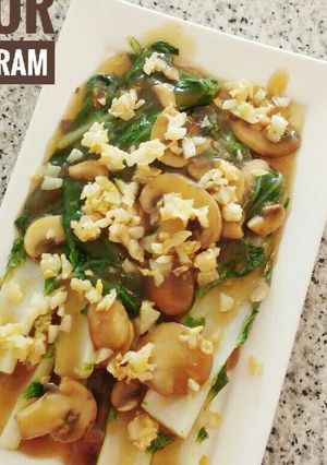 Foto resep Pakcoy jamur saus tiram