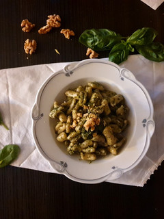 Foto di Gnocchetti sardi con farina di farro. Malloreddus