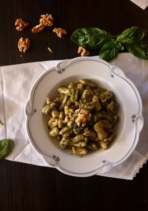 Foto di Gnocchetti sardi con farina di farro. Malloreddus