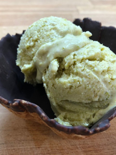 Una foto de Helado de pistacho