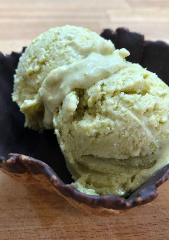 Una foto de Helado de pistacho