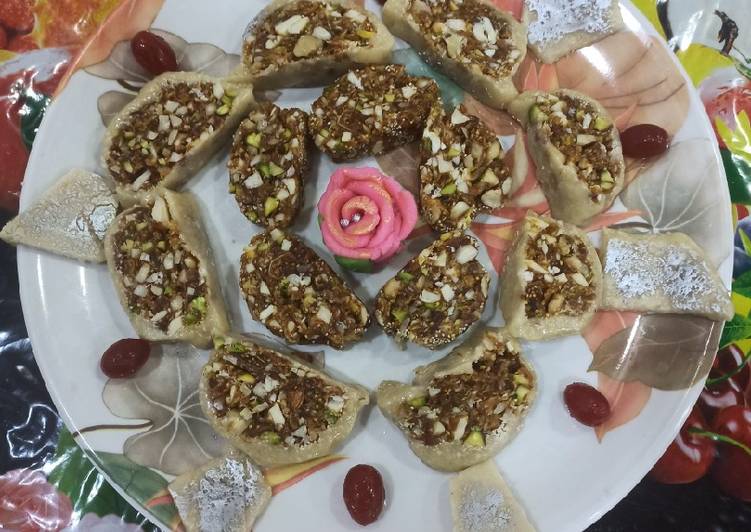 Simple Way to Prepare Any-night-of-the-week Kaju dry fruit burfi