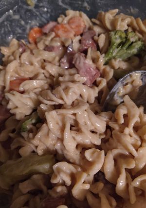 A picture of Cajun Turkey Polish Pasta & Veggies.
