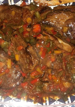 Une photo de Côtes d’agneaux poivrons