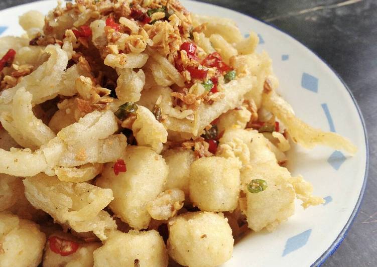 Bagaimana Menyiapkan Tahu &amp; Jamur Crispy Siram Cabe, Bawang, Garam Anti Gagal