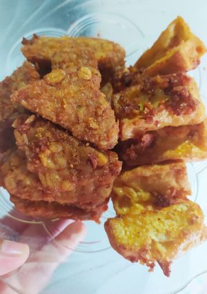 Foto resep Tempe tahu goreng bumbu kuning