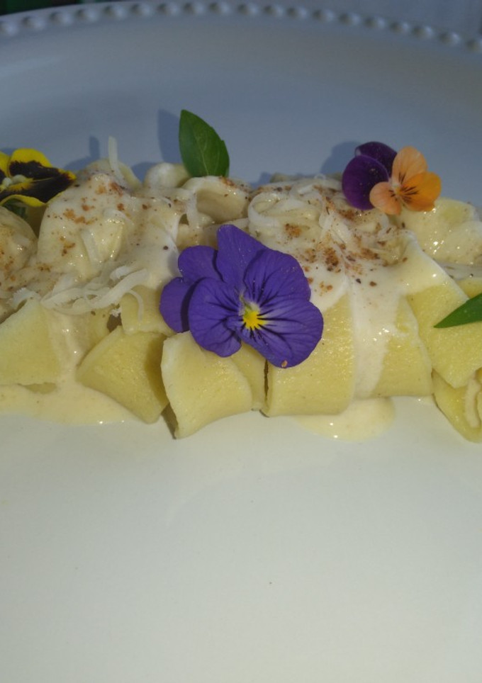 Una foto de Pasta Alfredo